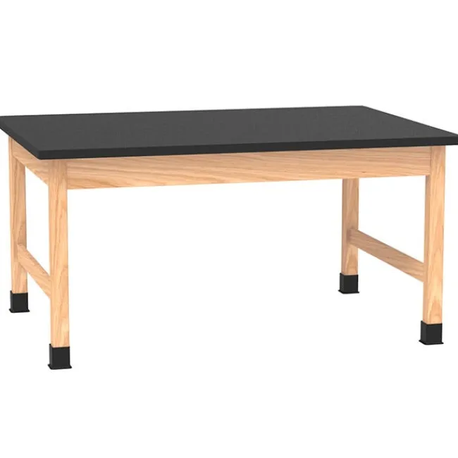 Diversified Spaces Chemguard Top, Hardwood Science Lab Table (42'' D X 60'' W)^ Science|Science Tables