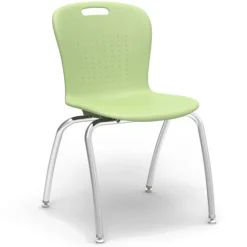 Virco Civitas Stack Chairs with Sage Shell^ Plastic Stacking Chairs