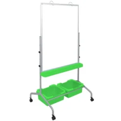 Luxor Classroom Chart Stand with Storage Bins^ Mobile Reversible Boards