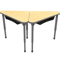 Marco Group Classroom Set- 20 Apex Stack Chairs (18'' H -5th-Adult) & 20 Triangle Dry Erase Apex Student Desks^ Desk & Chair Packages|Dry Erase Desks