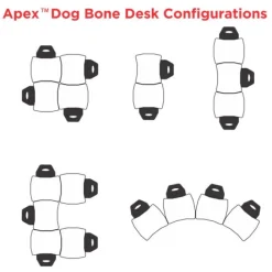Marco Group Classroom Set - 20 Apex Stack Chairs (18'' H -5th-Adult) & 20 Dry Erase Contour Student Desks^ Desk & Chair Packages|Dry Erase Desks