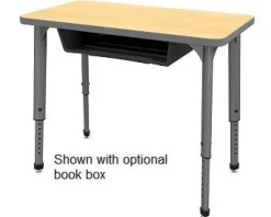 Marco Group Classroom Set- 20 Apex Stack Chairs (18'' - 5th-Adult) & 20 Dry Erase Desks (30'' x 20'')^ Activity Tables & Chairs|Activity Table & Chair Packages