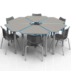 Smith System Classroom Set - 6 Diamond Desks & Flavors Chairs^ Collaborative Desks|Desk & Chair Packages