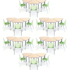 Smith System Classroom Set - 18 Diamond Desks & Flavors Chairs^ Collaborative Desks|Desk & Chair Packages