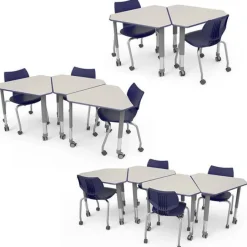 Smith System Classroom Set - 18 Diamond Desks & Flavors Chairs^ Collaborative Desks|Desk & Chair Packages