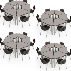 Smith System Classroom Set- 24 Elemental Huddle Desks & Flavors Chairs^ Collaborative Desks|Desk & Chair Packages