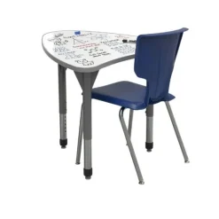 Marco Group Classroom Set - Premier Chevron Dry Erase Desks & Premier Chairs Package^ Desk & Chair Packages|Classroom Desks & Chairs