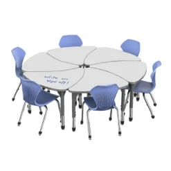 Marco Group Classroom Set - Premier Chevron Dry Erase Desks & Apex Chairs Package^ Desk & Chair Packages|Classroom Desks & Chairs