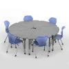 Marco Group Classroom Set - Premier Chevron Desks & Apex Chairs Package^ Collaborative Desks|Desk & Chair Packages