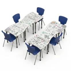 Marco Group Classroom Set - Premier Contour Dry Erase Desks & Premier Chairs Package^ Desk & Chair Packages|Classroom Desks & Chairs