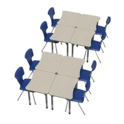 Marco Group Classroom Set - Premier Curve Desks & Premier Chairs Package^ Desk & Chair Packages|Classroom Desks & Chairs