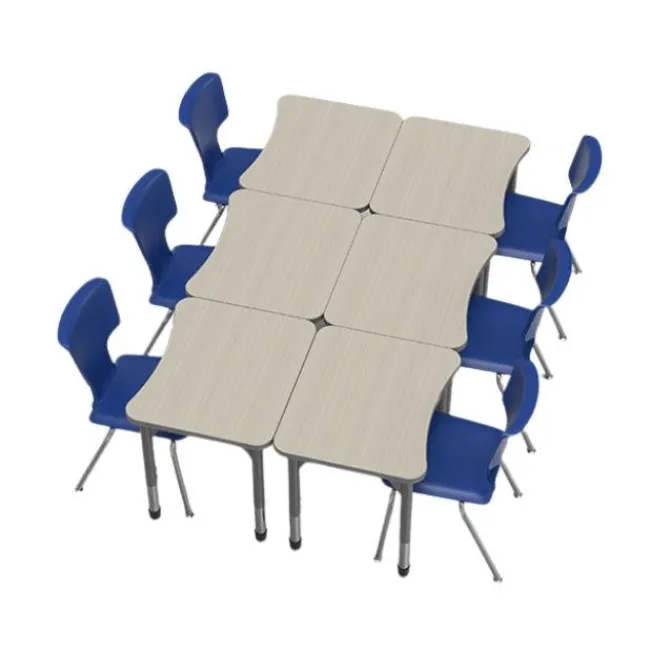 Marco Group Classroom Set - Premier Curve Desks & Premier Chairs Package^ Desk & Chair Packages|Classroom Desks & Chairs