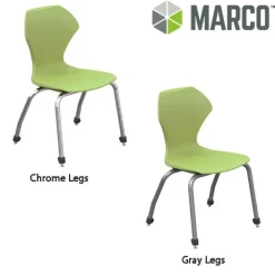 Marco Group Classroom Set - 20 Premier Dry Erase Triangle Desks & 20 Apex Chairs (18