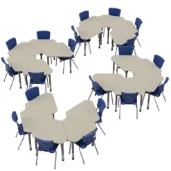 Marco Group Classroom Set - Premier Gem Desks & Premier Chairs Package^ Desk & Chair Packages|Classroom Desks & Chairs