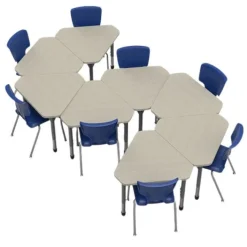 Marco Group Classroom Set - Premier Gem Desks & Premier Chairs Package^ Desk & Chair Packages|Classroom Desks & Chairs