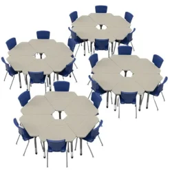 Marco Group Classroom Set - Premier Gem Desks & Premier Chairs Package^ Desk & Chair Packages|Classroom Desks & Chairs
