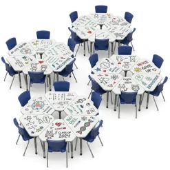 Marco Group Classroom Set - Premier Gem Dry Erase Desks & Premier Chairs Package^ Desk & Chair Packages|Classroom Desks & Chairs