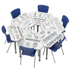 Marco Group Classroom Set - Premier Gem Dry Erase Desks & Premier Chairs Package^ Desk & Chair Packages|Classroom Desks & Chairs