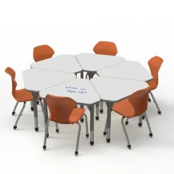 Marco Group Classroom Set - Premier Gem Dry Erase Desks & Apex Chair Package^ Desk & Chair Packages|Classroom Desks & Chairs