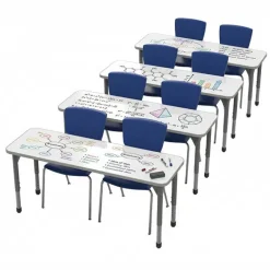 Marco Group Classroom Set - Premier Rectangle Dry Erase Desks (20