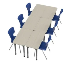 Marco Group Classroom Set - Premier Rectangle Desks & Premier Chairs Package^ Desk & Chair Packages|Classroom Desks & Chairs