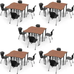 Marco Group Classroom Set - Premier Rectangle Desk and Premier Chair Package^ Classroom Desks & Chairs|Activity Tables & Chairs