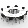 Marco Group Classroom Set - Premier Trapezoid Dry Erase Desks & Apex Chairs Package^ Desk & Chair Packages|Classroom Desks & Chairs