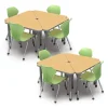 Marco Group Classroom Set - 8 Premier Triangle Desks & Apex Chairs^ Desk & Chair Packages|Classroom Desks & Chairs