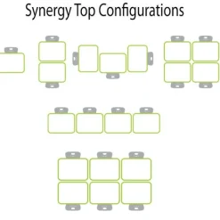 Tesco Classroom Set - 24 Rectangle Synergy Student Desks and Stack Chairs^ Desk & Chair Packages|Classroom Desks & Chairs
