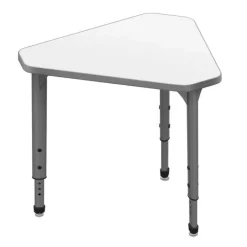 Marco Group Classroom Set - 6 Single Student Gem Dry Erase Apex Desks & 6 Apex Stack Chairs (18'' 5th-Adult)^ Dry Erase Desks