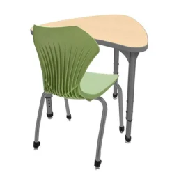Marco Group Classroom Set - 24 Single Student Chevron Apex Desks & 24 Apex Stack Chairs (18'' H - 5th-Adult)^ Collaborative Desks|Desk & Chair Packages