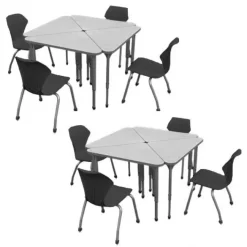 Marco Group Classroom Set - Student Desk & Apex Chair Package^ Desk & Chair Packages|Classroom Desks & Chairs