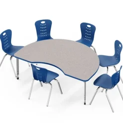 Tesco Classroom Set - Synergy Kidney Table & Stack Chairs^ Activity Tables & Chairs|Activity Table & Chair Packages