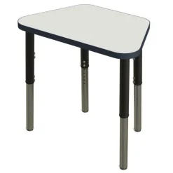 Tesco Classroom Set - 6 Trapezoid Synergy Dry Erase Synergy Student Desks and Stack Chairs^ Desk & Chair Packages|Classroom Desks & Chairs
