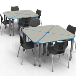 Smith System Classroom Set - 8 Wing Desks & Flavors Chairs^ Collaborative Desks|Desk & Chair Packages