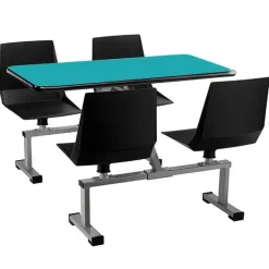 National Public Seating Cluster Swivel Booth with MDF Top^ Cafeteria Booths|Cafeteria