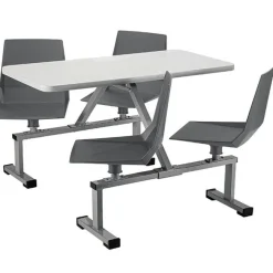National Public Seating Cluster Swivel Booth with Particleboard Top^ Cafeteria Booths|Cafeteria