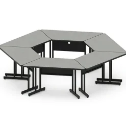 Correll Collaborative Trapezoid Computer Tables^ Computer Lab
