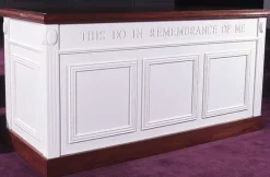 Trinity Colonial Style Closed Communion Table^ Wood Tables