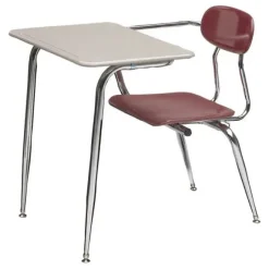 Scholar Craft Combo Desk with Solid Plastic Top & Arm Brace^ Combo Chair Desks