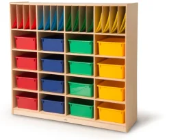 Whitney Brothers Communication & Storage Center^ Tote & Bin Storage|Cubbies