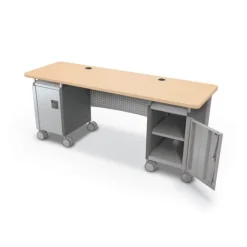 Mooreco Compass Dual Cabinet Teacher Desks^ Teacher Desks|Instructor Desks