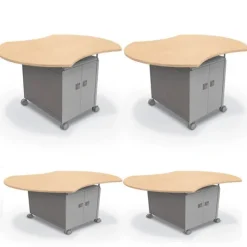 Mooreco Compass Island Quad Cabinet Package - 4 Quad Cabinets^ Makerspace & Shop|Makerspace Stem Packages