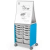 Mooreco Compass Tray Storage Cabinets w/ Ogee Easel^ Mobile Cabinets|Mobile Reversible Boards