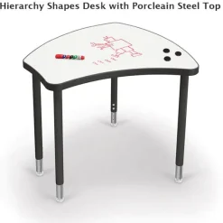 Mooreco Complete Classroom Package - Teacher Station + 34 Porcelain Dry Erase Shape Desks & Chairs^ Classroom Desks & Chairs|Complete Classrooms
