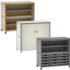 Smith System Constellate Double Low Cluster Classroom Storage Cabinets^ Mobile Cabinets|Robotics