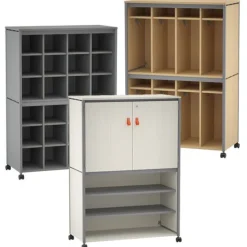 Smith System Constellate Double Mid Cluster Classroom Storage Cabinets^ Art Supply Cabinets|Mobile Cabinets