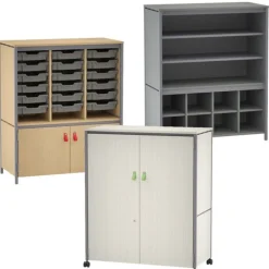 Smith System Constellate Mid + Low Cluster Classroom Storage Cabinets^ Art Supply Cabinets|Mobile Cabinets