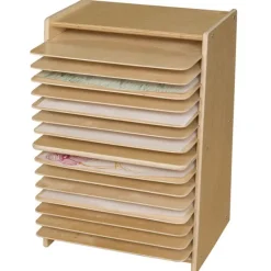 Wood Designs Contender Series Mobile Paper Drying & Stroage Rack^ Flat File & Paper Racks
