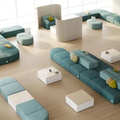 KFI Seating Conversa Collection 4-Seat Modular Lounge Seating & Occasional Table^ Soft Seating & Lounge